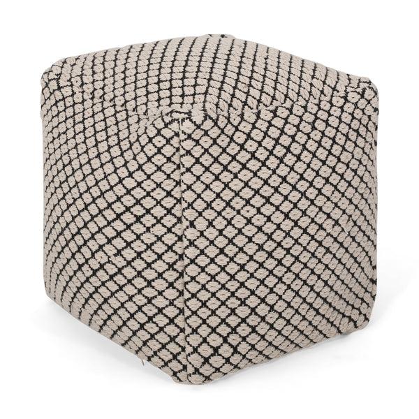 gdf studio Aile Boho Fabric Cube Pouf