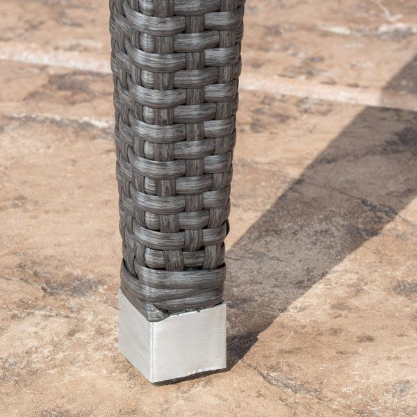 Gdf Studio Aina Grey Wicker Outdoor Patio Table