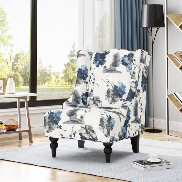 Gdf Studio Alonso Wingback Fabric Club Chair