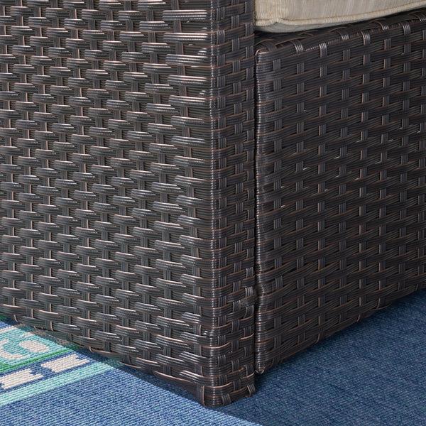 Gdf Studio Amigo Outdoor 3 Seater Wicker Sofa