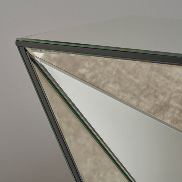 Gdf Studio Amler Geometrical Mirrored Side Table