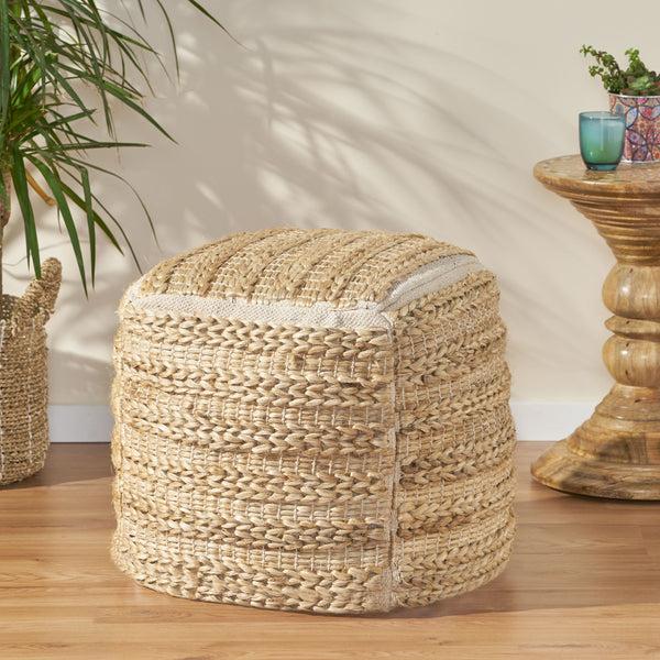 Gdf Studio Anaisha Handcrafted Boho Fabric Pouf