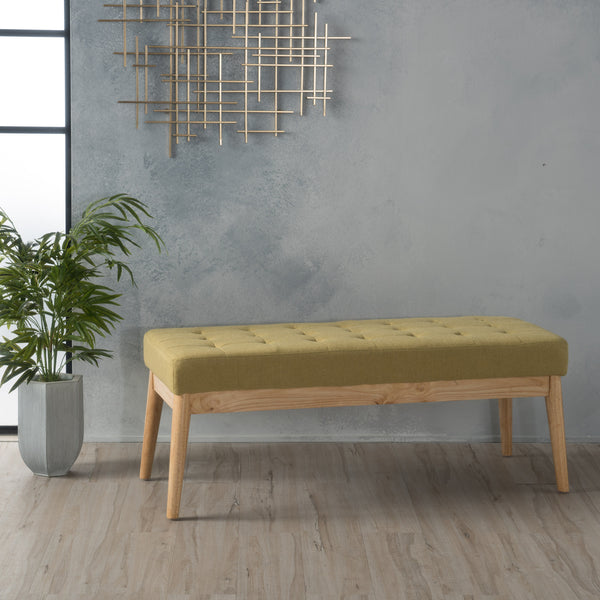 Gdf Studio Anglo Modern Mid-Century Fabric Bench