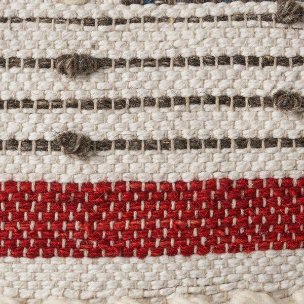 Gdf Studio Aren Boho Wool And Cotton Ottoman Pouf