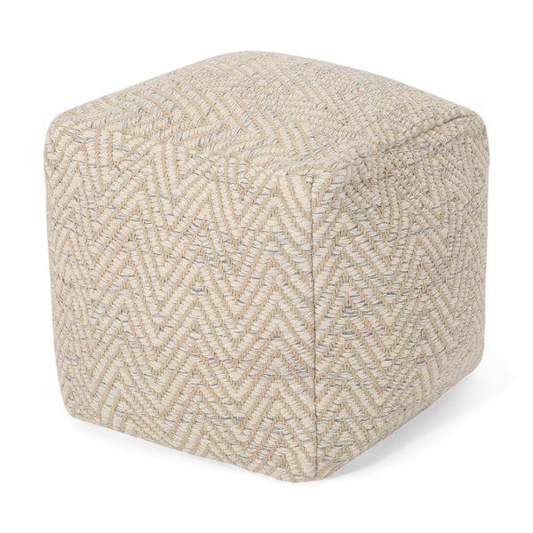 gdf studio Aryelle Boho Fabric Cube Pouf