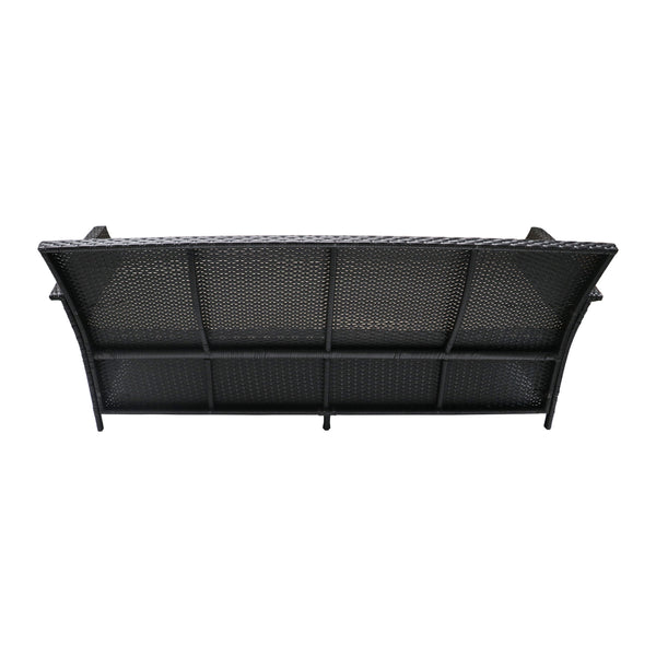 Gdf Studio Auguste Outdoor Wicker 3 Seater Sofa