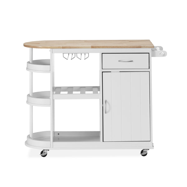 Gdf Studio Averi Kitchen Cart With Wheels