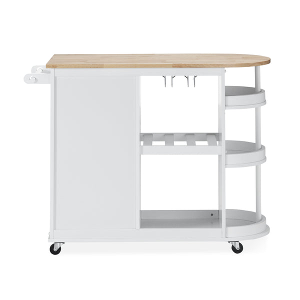 Gdf Studio Averi Kitchen Cart With Wheels