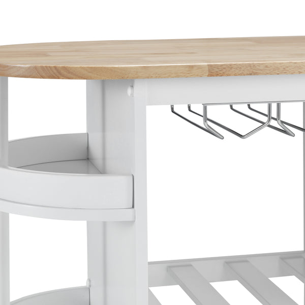 Gdf Studio Averi Kitchen Cart With Wheels