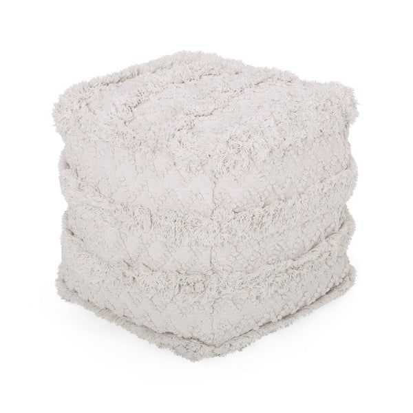 gdf studio Averykate Boho Fabric Cube Pouf