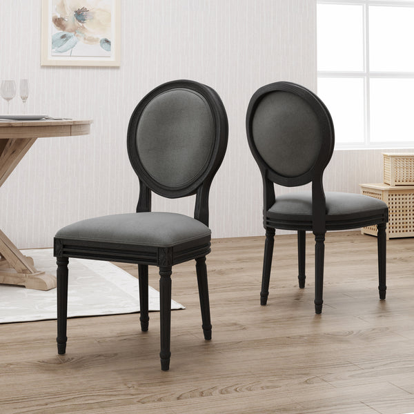 Gdf Studio Babbs Traditional Fabric Dining Chairs