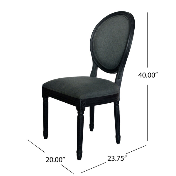 Gdf Studio Babbs Traditional Fabric Dining Chairs