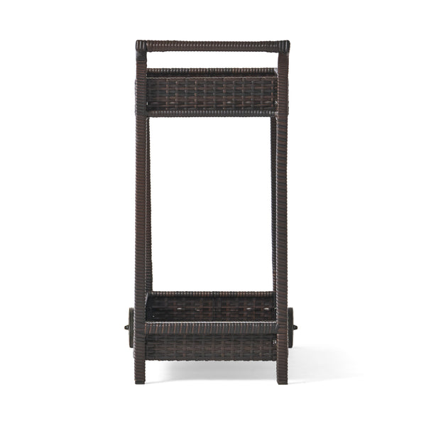 Gdf Studio Baja Outdoor Wicker Bar Cart