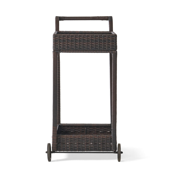 gdf studio Baja Outdoor Wicker Bar Cart