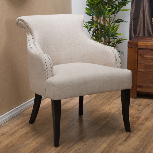 Gdf Studio Baldwin Light Beige Fabric Accent Chair