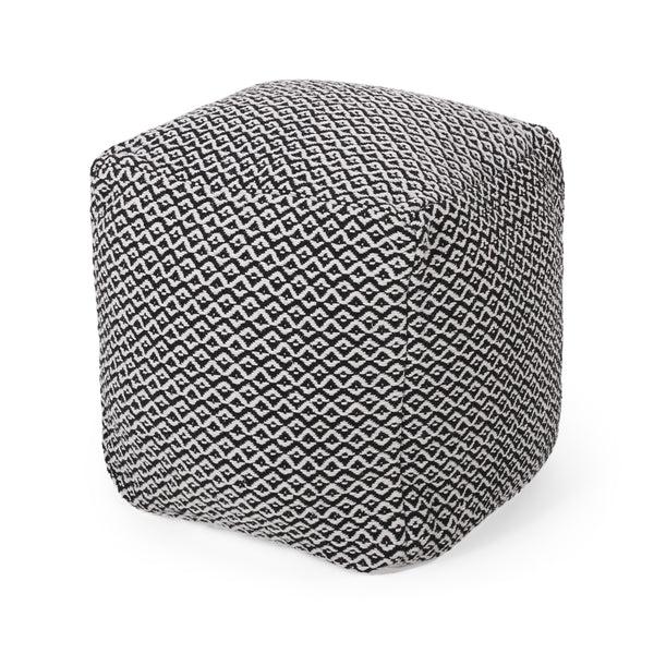 gdf studio Barak Boho Fabric Cube Pouf