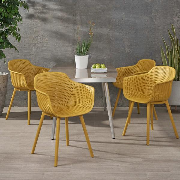 Gdf Studio Barbados Outdoor Modern Dining Chairs