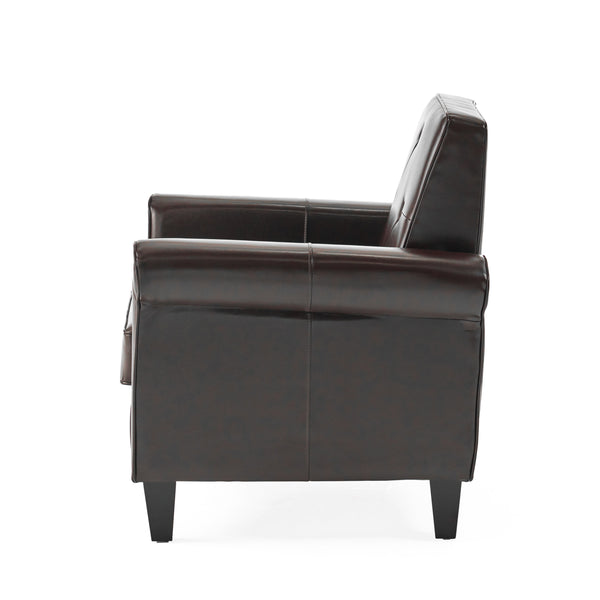Gdf Studio Barzini Brown Leather Club Chair