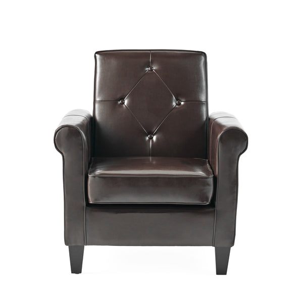 gdf studio Barzini Brown Leather Club Chair