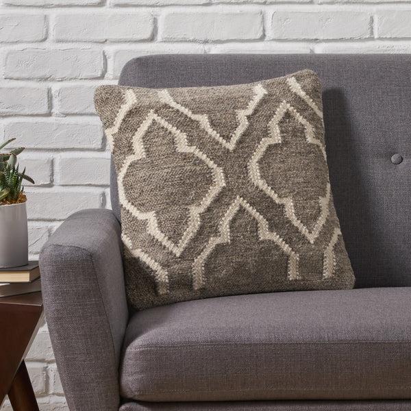 Gdf Studio Basma Boho Wool Throw Pillow