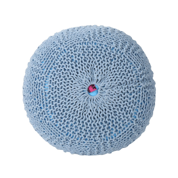 Gdf Studio Beryl Knitted Cotton Pouf