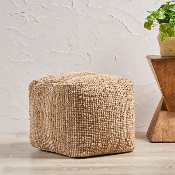 Gdf Studio Beso Handcrafted Boho Fabric Pouf
