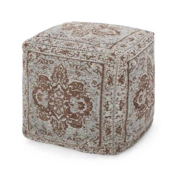 gdf studio Bosco Hand Loomed Fabric Cube Pouf
