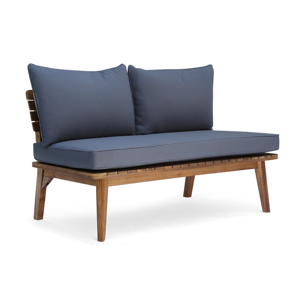 gdf studio Boyle Outdoor Acacia Wood Loveseat