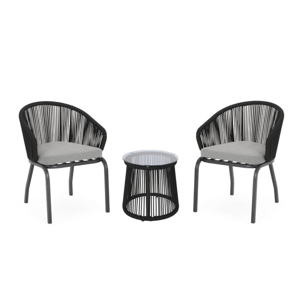 Gdf Studio Brayan Outdoor Modern 2 Seater Chat Set