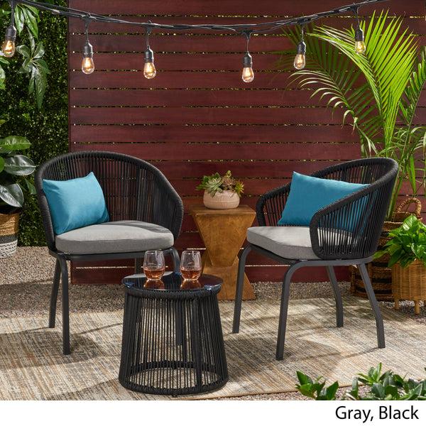 Gdf Studio Brayan Outdoor Modern 2 Seater Chat Set