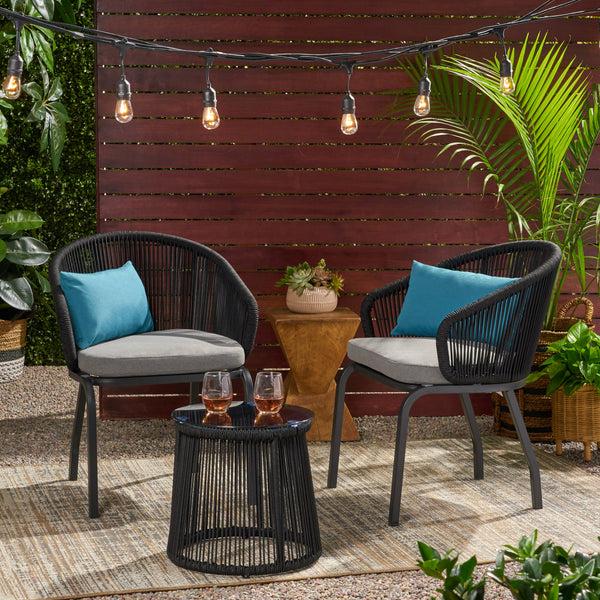gdf studio Brayan Outdoor Modern 2 Seater Chat Set