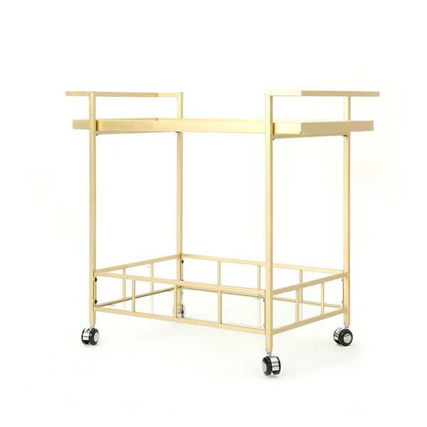 gdf studio Brose Modern Iron and Glass Bar Cart