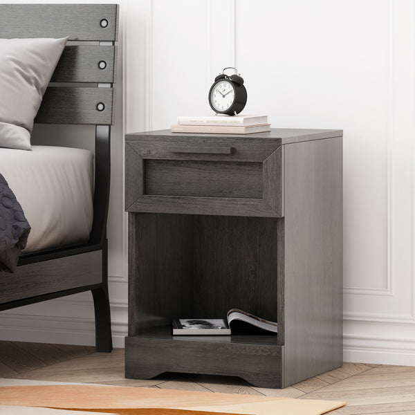 gdf studio Broxon Rustic 1 Drawer Nightstand