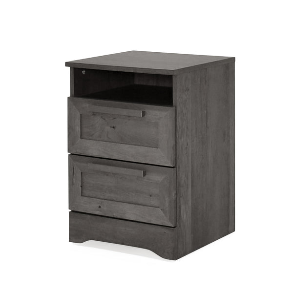 Gdf Studio Broxon Rustic 2 Drawer Nightstand
