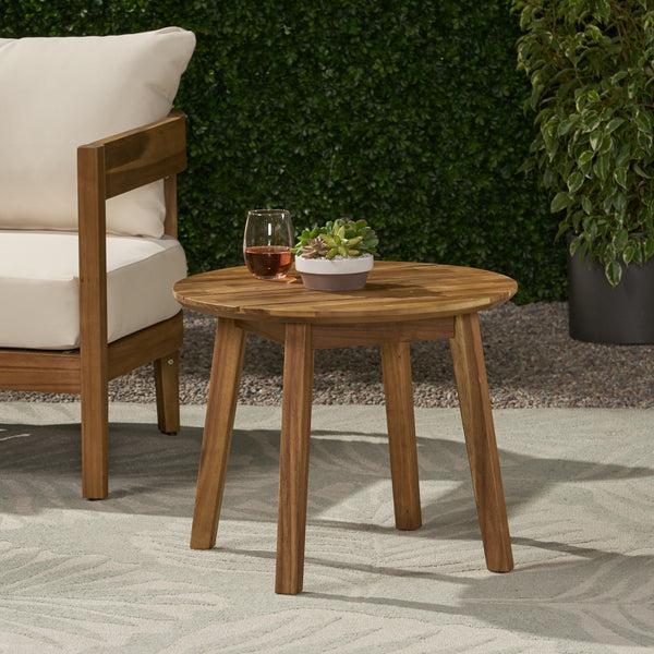 Gdf Studio Burrough Outdoor Acacia Wood Side Table