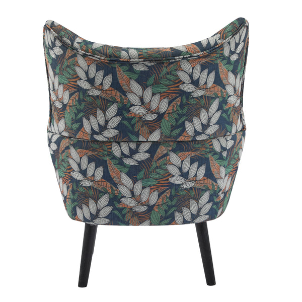 Gdf Studio Button Tufted Style Wingback Arm Chair