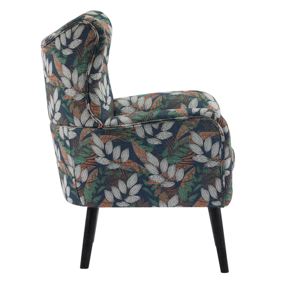Gdf Studio Button Tufted Style Wingback Arm Chair