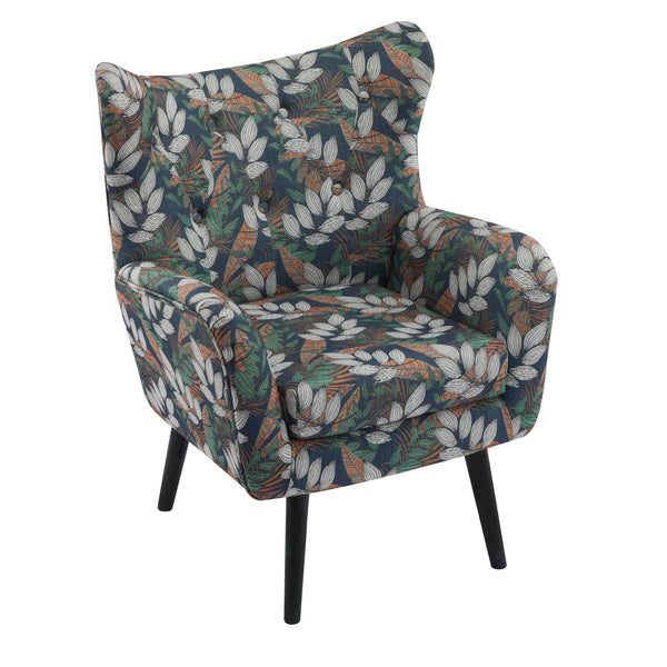 gdf studio Button Tufted Style Wingback Arm Chair