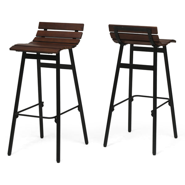 gdf studio Camron 35" Wooden Barstool (Set of 2)