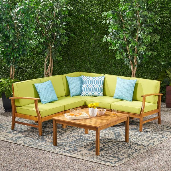 Gdf Studio Capri 6pc Outdoor Sofa Set W/ Cushions