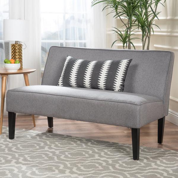 Gdf Studio Chandler Grey Fabric Settee