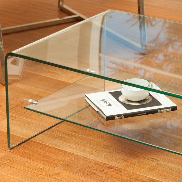 Gdf Studio Charlize Glass Coffee Table