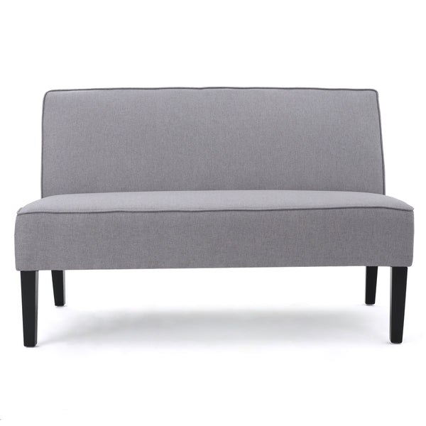 Gdf Studio Charlotte Light Grey Fabric Settee