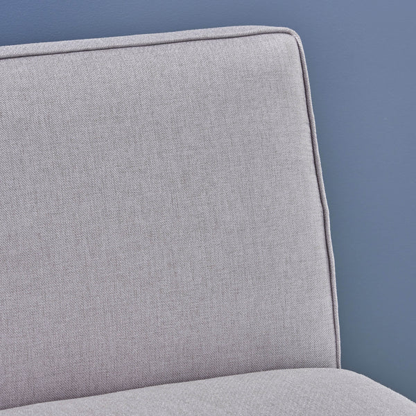 Gdf Studio Charlotte Light Grey Fabric Settee