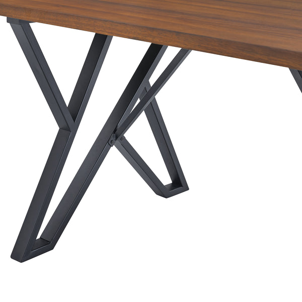 Gdf Studio Citria Modern Walnut Dining Table