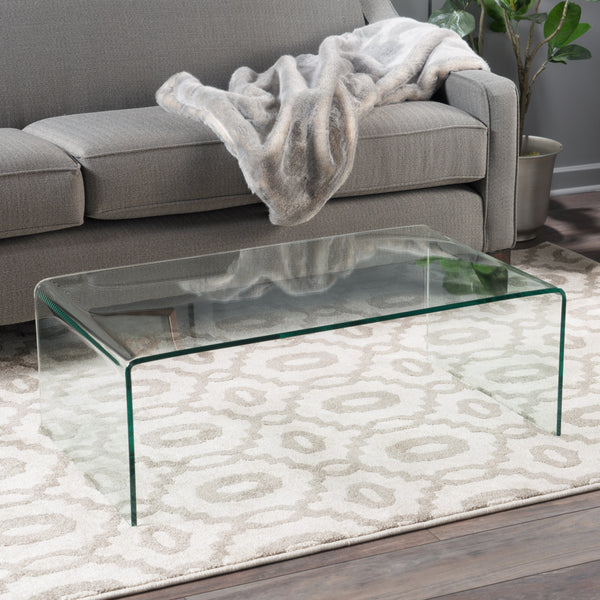 Gdf Studio Classon Glass Rectangle Coffee Table