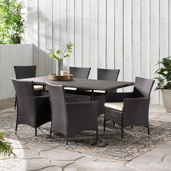 Gdf Studio Clementine Outdoor Wicker Dining Set