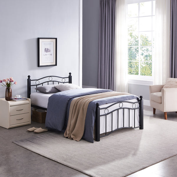 Gdf Studio Cole Contemporary Iron Bed Frame