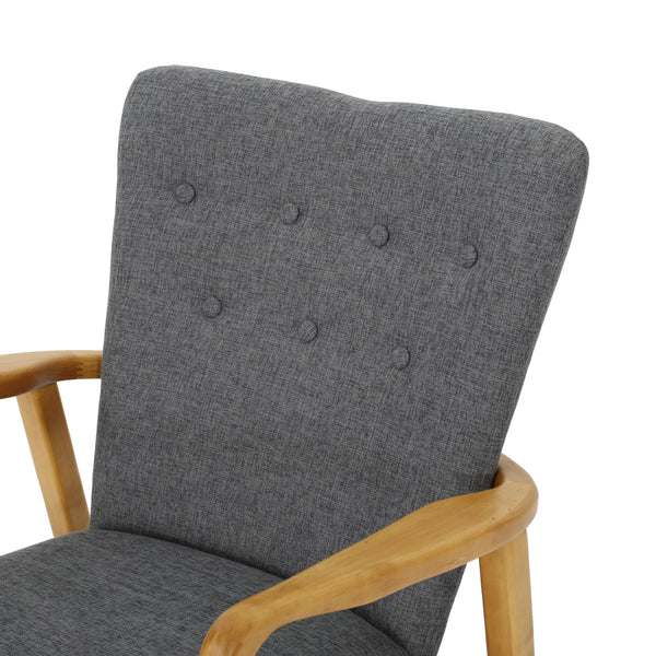 Gdf Studio Collin Mid Century Fabric Rocking Chair