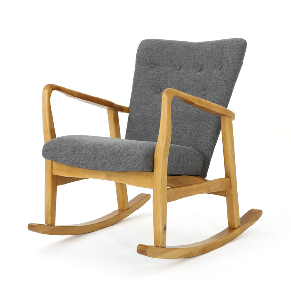 gdf studio Collin Mid Century Fabric Rocking Chair